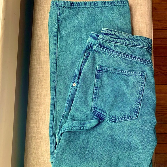 ASOS Denim - ASOS TEAL WASH WIDE FLARE LEG 28